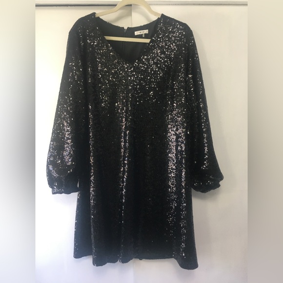 Tyler Böe Porter Black Sequin Dress X-Large XL - Picture 8 of 16
